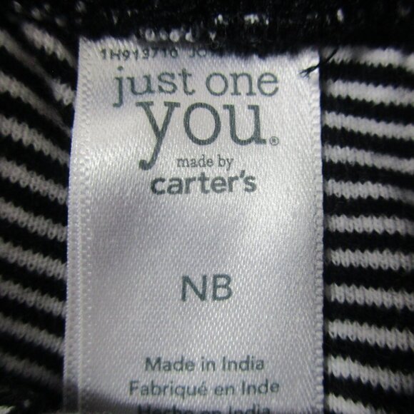 Lot of 3 Carter's Footed Leggings Baby Girl Newborn Grey White Star Stripe Sheep - Picture 2 of 3